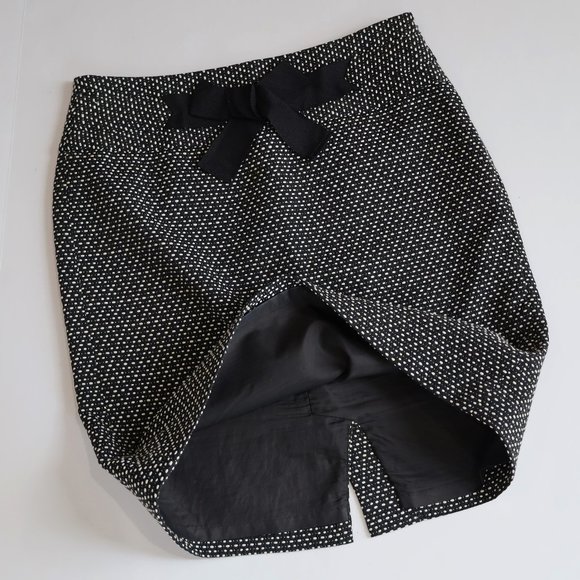 ANN TAYLOR LOFT Size 2 Black White Skirt Career Interview - Picture 4 of 6